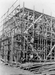 1927年　新会堂の建設風景